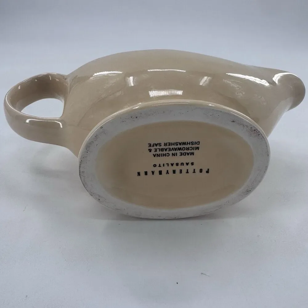 Pottery Barn Gravy Boat Bowl Sausalito Amber Dish Serving Fast Shipping